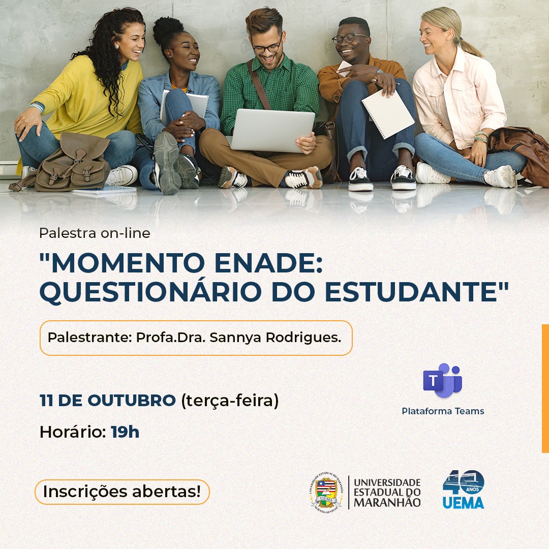 Palestra “Momento Enade: Questionário do Estudante” acontece na próxima terça-feira (11)