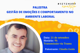 Setembro Amarelo: Palestra sobre gestão de emoções promovida pelo ProfiTec acontece dia 21 de setembro